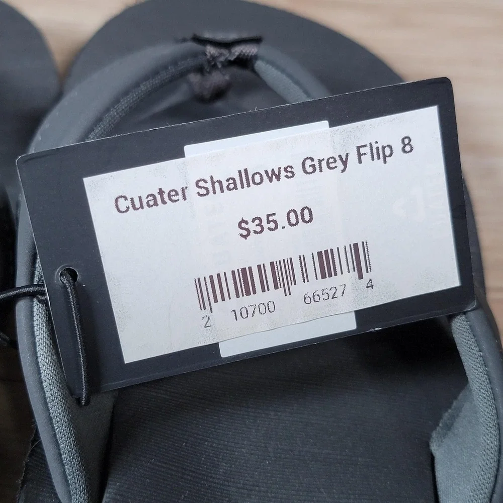 Cuater Flip Flops Mens Size 8 Gray Travis Mathew Shallows Thong Sandals Beach
